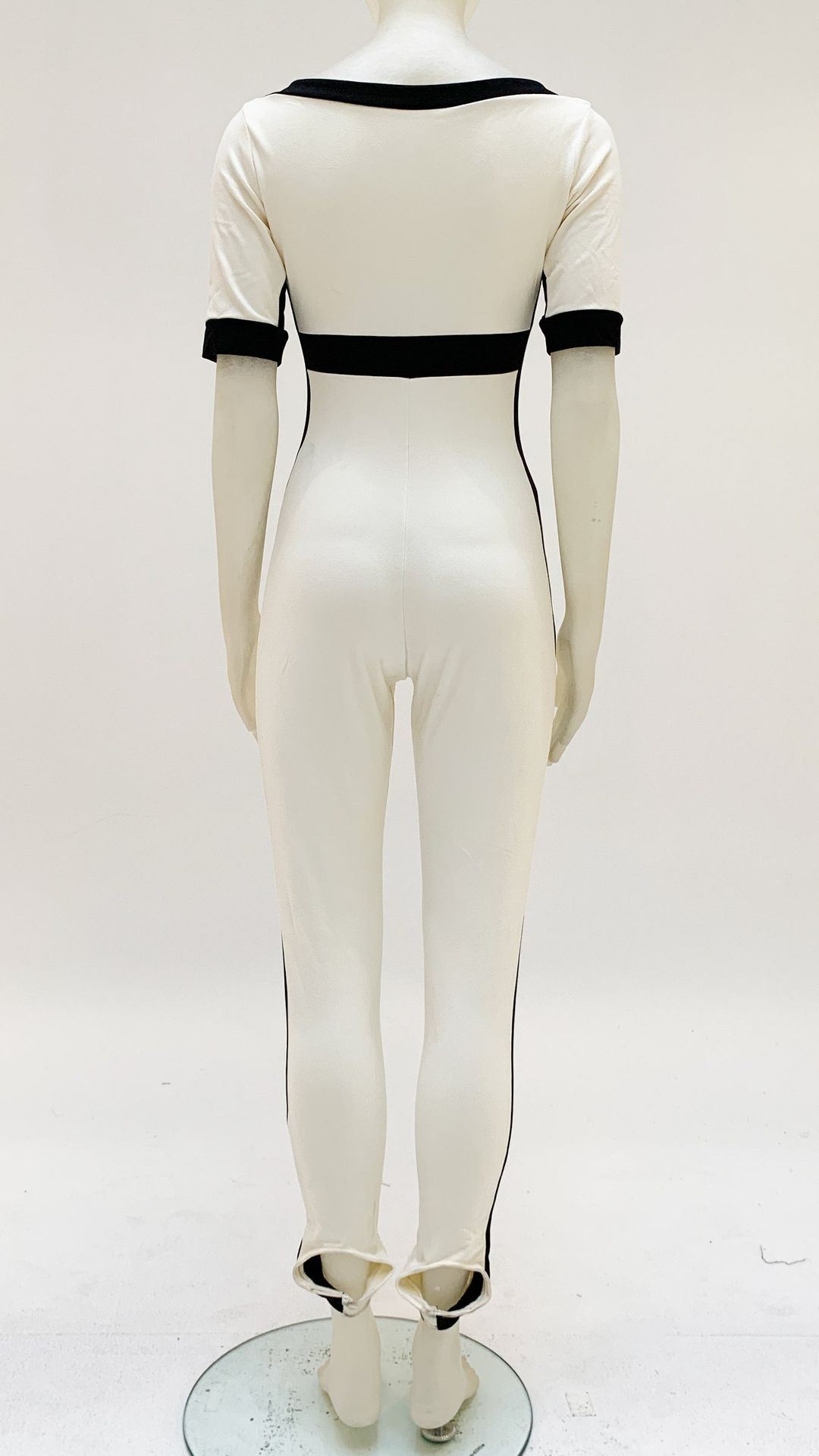 SIDE STRIPE SHORT SLEEVE STIRRUP CATSUIT #3