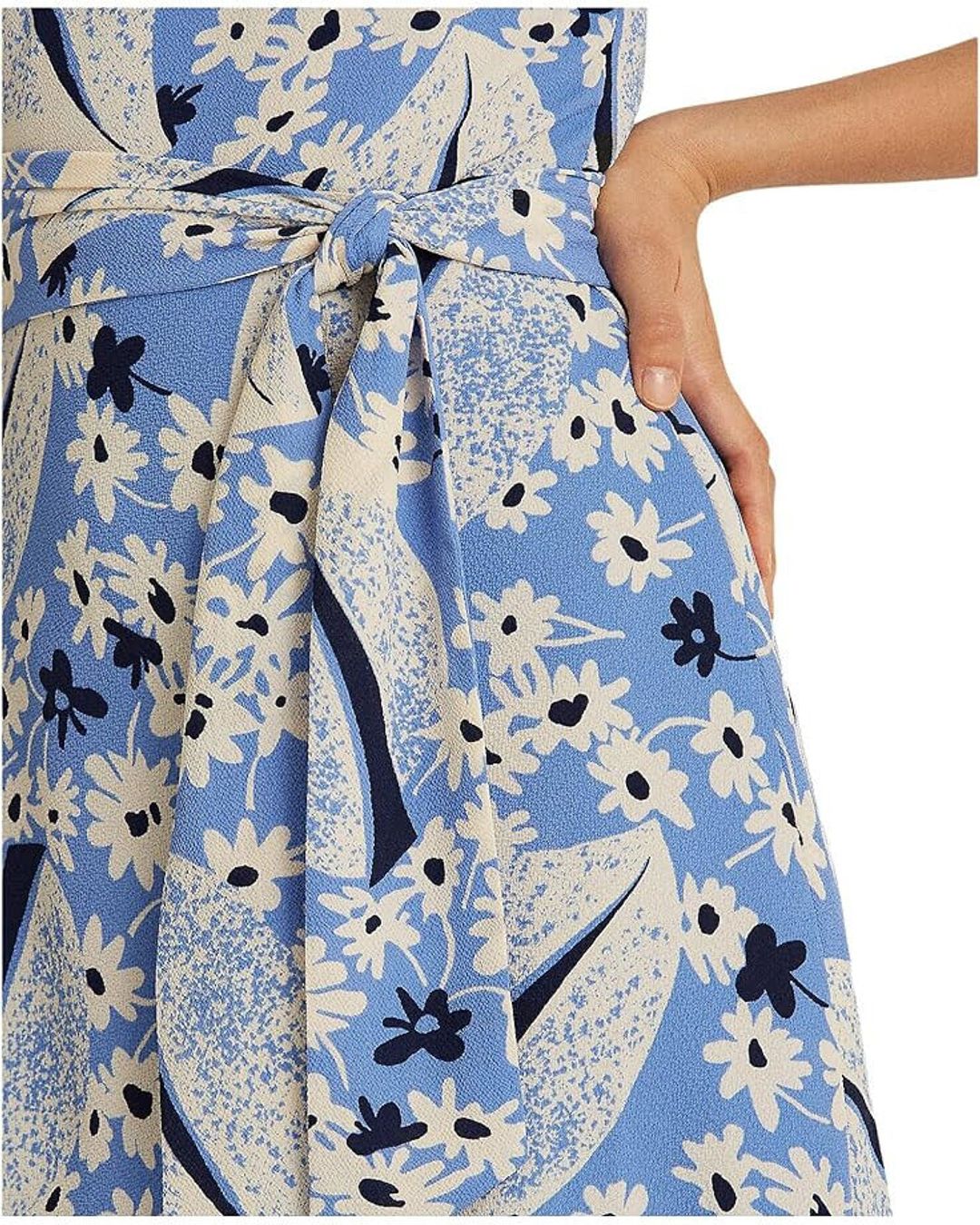 Floral Crepe Sleeveless Dress #3