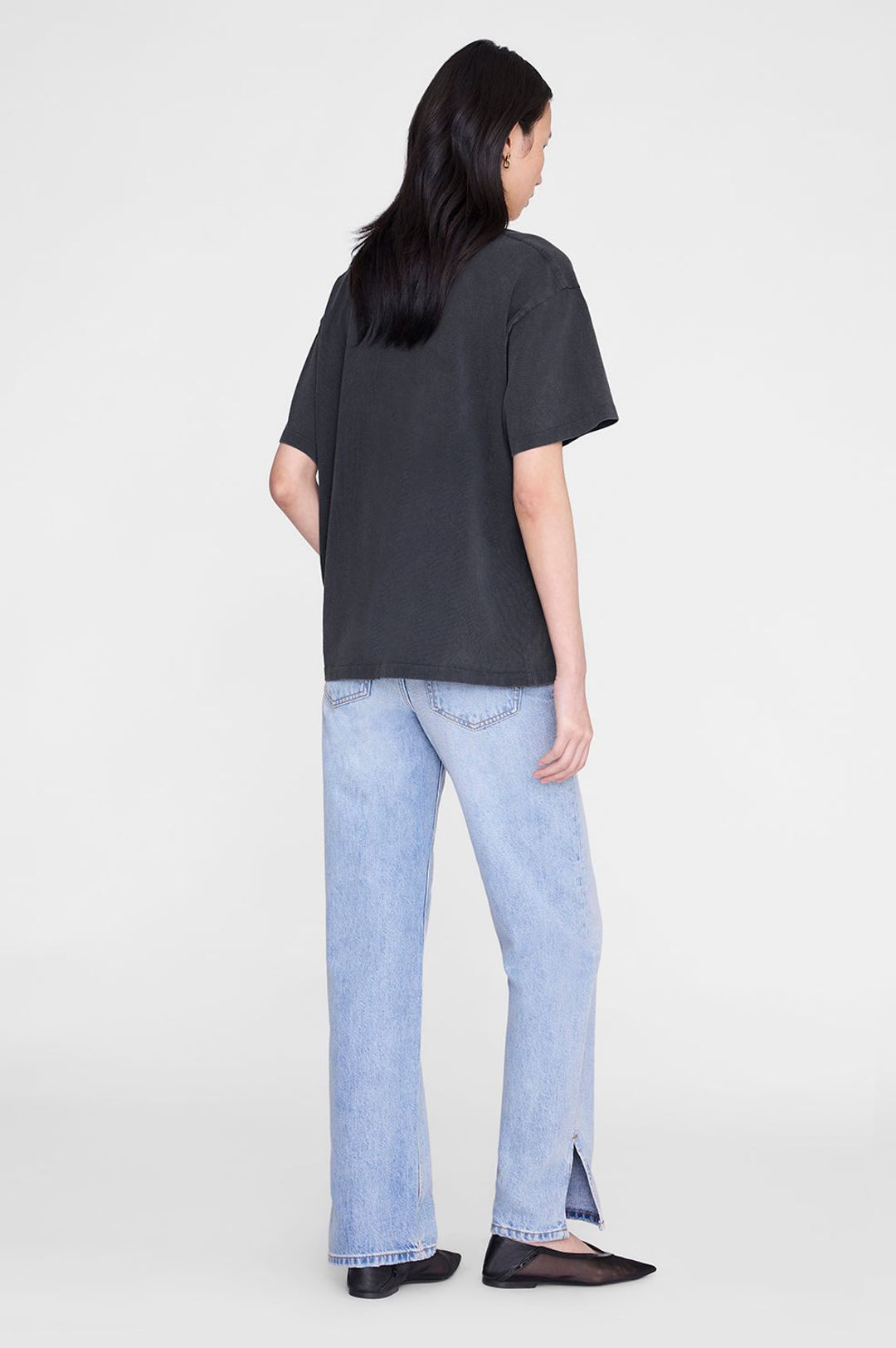 Cade Tee Melrose Stencil - Washed Black