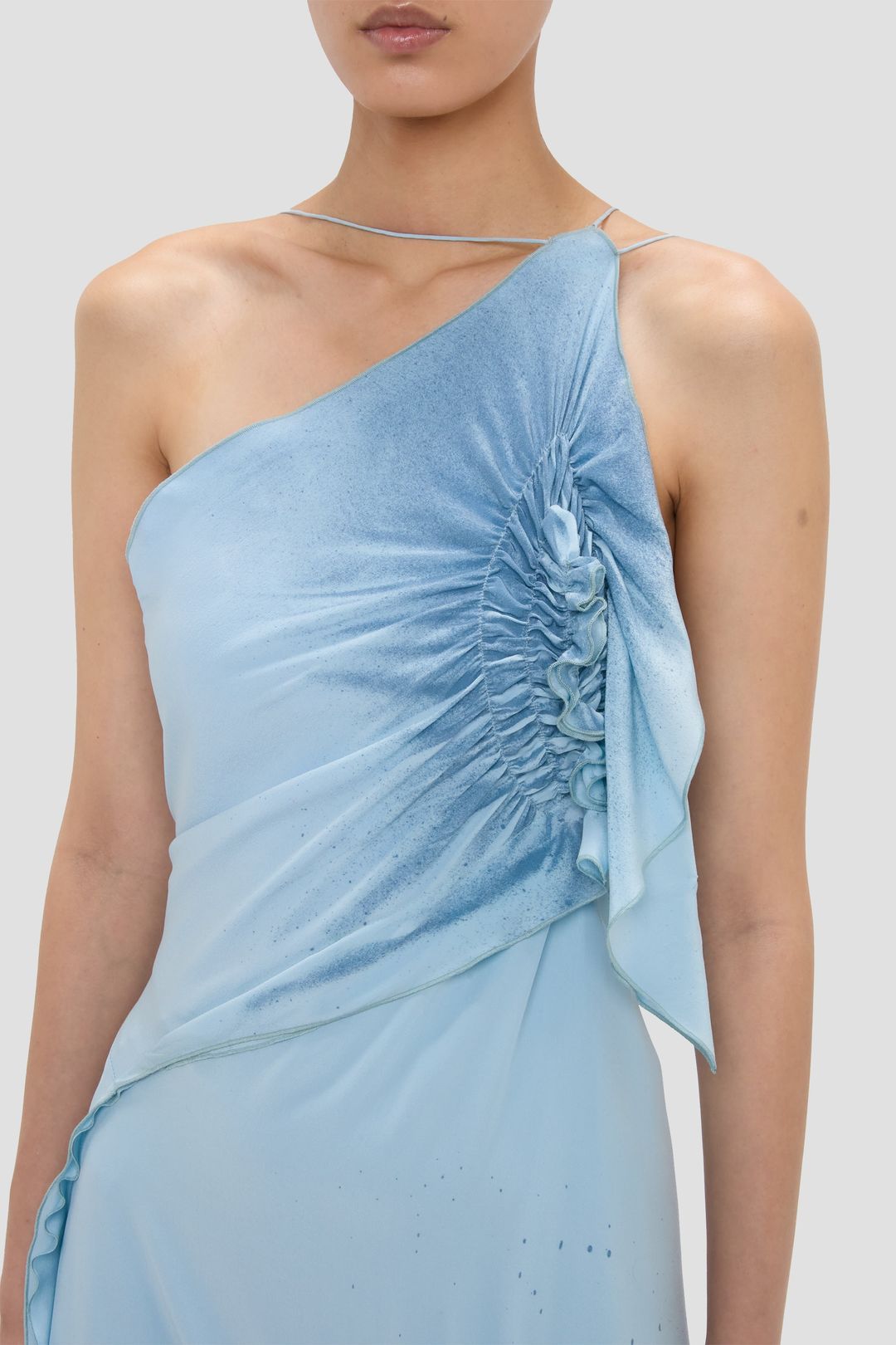 Smocked Halter Dress In Ionian Blue #3