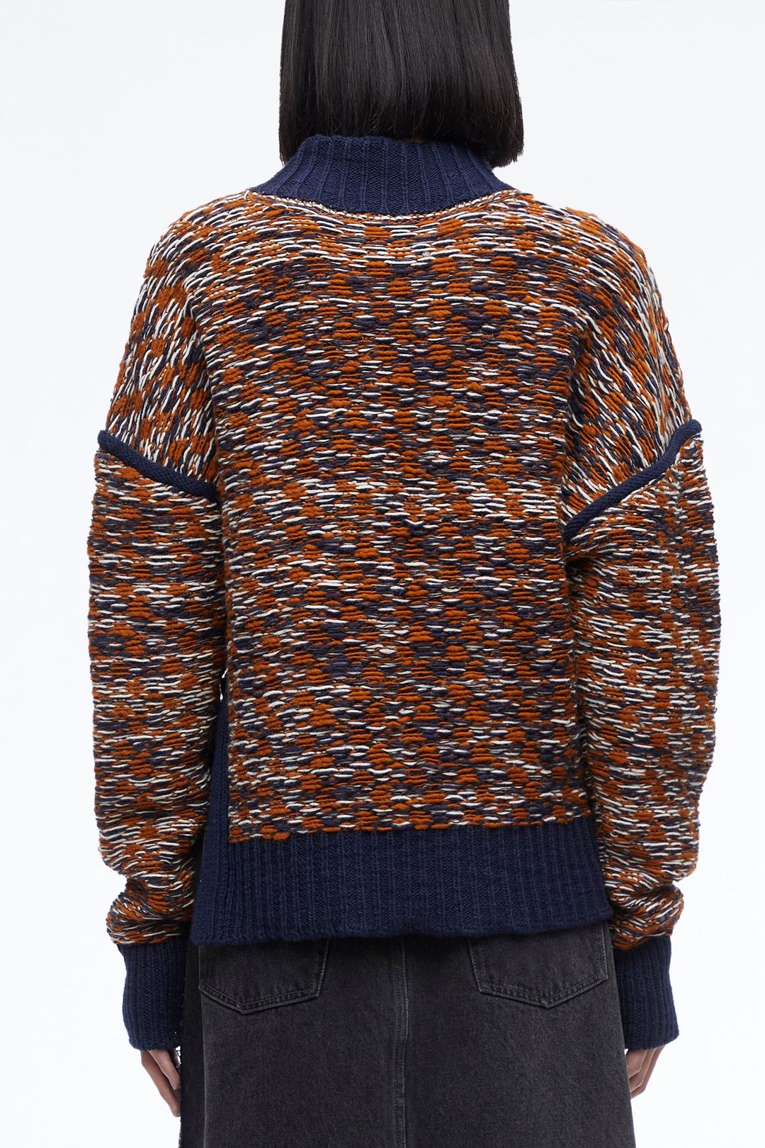 Wool Jacquard Turtleneck Sweater #10