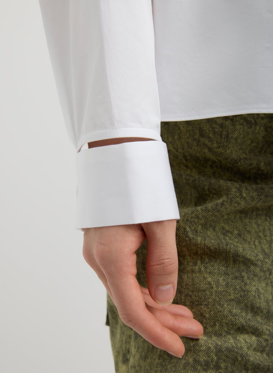 Eco Poplin Funnel Neck Dolman Top #5