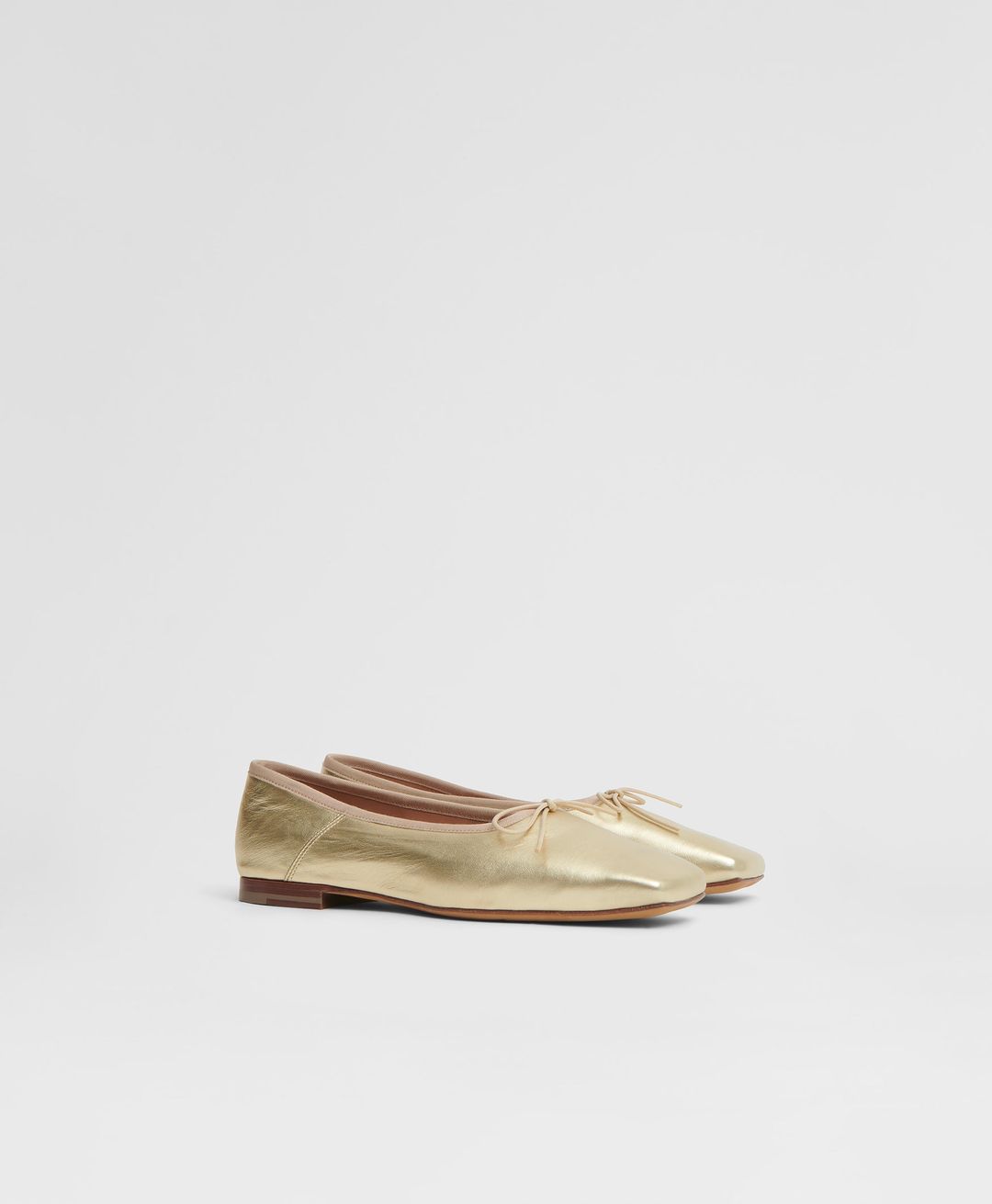Square Toe Ballerina - Gold