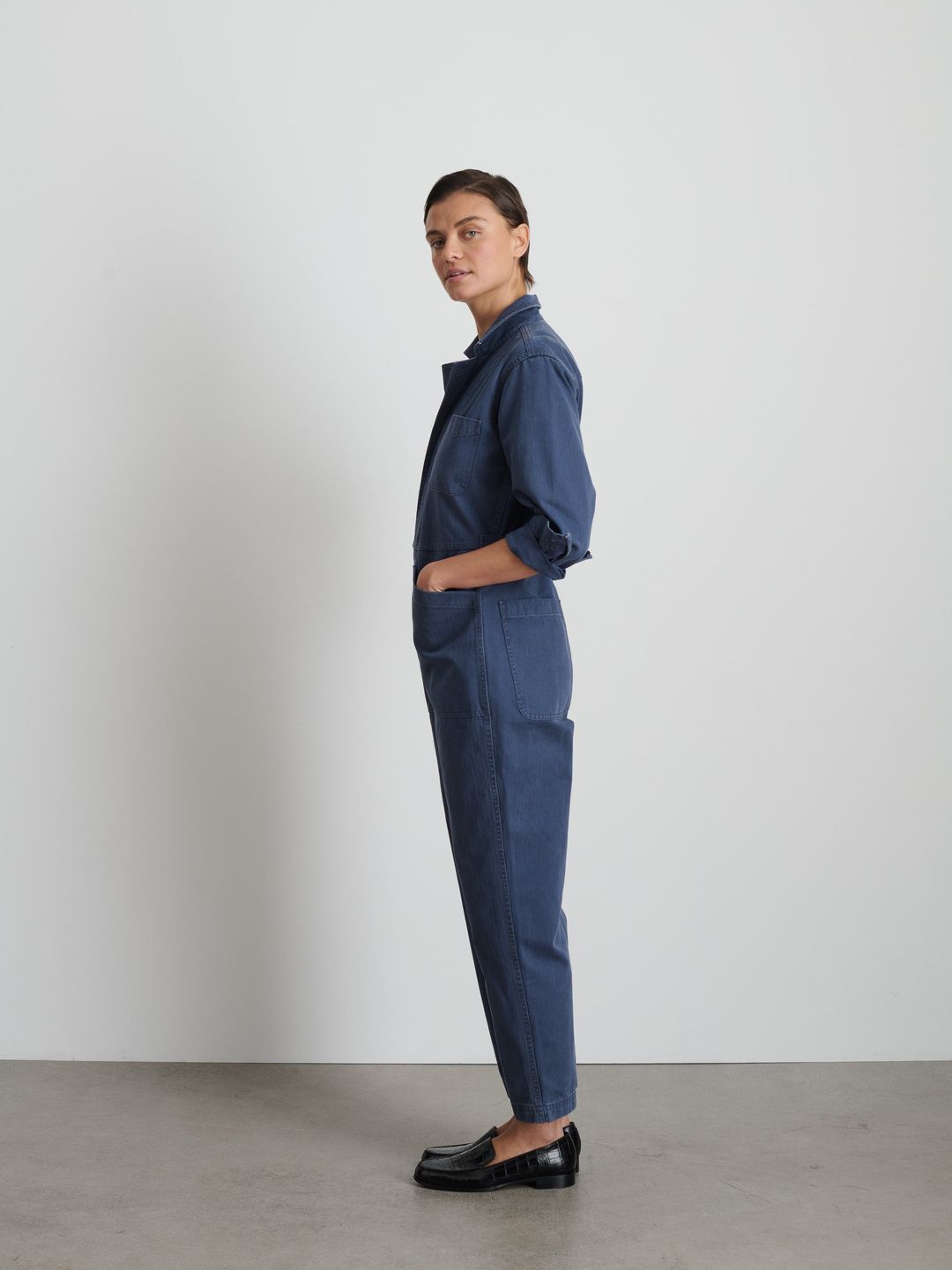 Standard Zip Jumpsuit in Herringbone #6