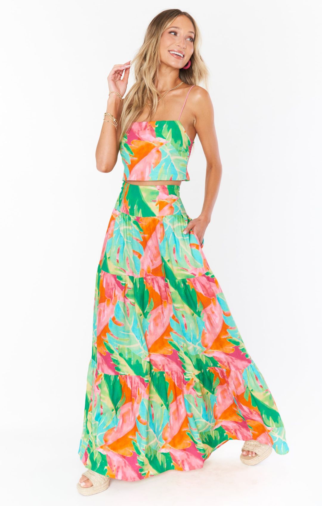 Melody Maxi Skirt ~ Tropics Palm #4
