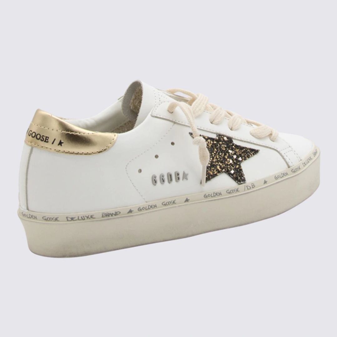 Hi Star Leather Sneaker In White/Gold/Silver #6