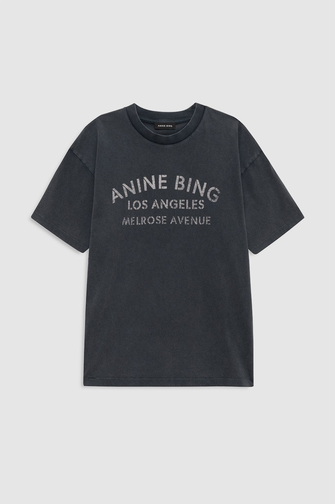 Cade Tee Melrose Stencil - Washed Black #3