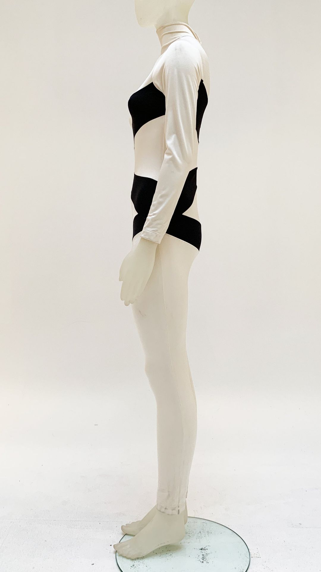 SPLICED LONG SLEEVE TURTLENECK JUMPSUIT