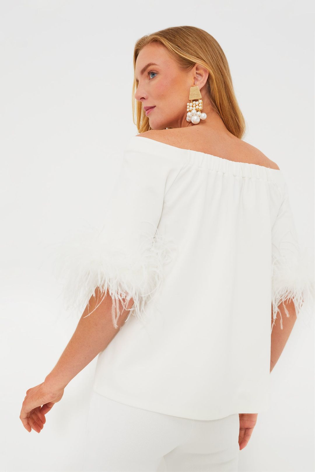White Feather Miranda Off The Shoulder Blouse #4