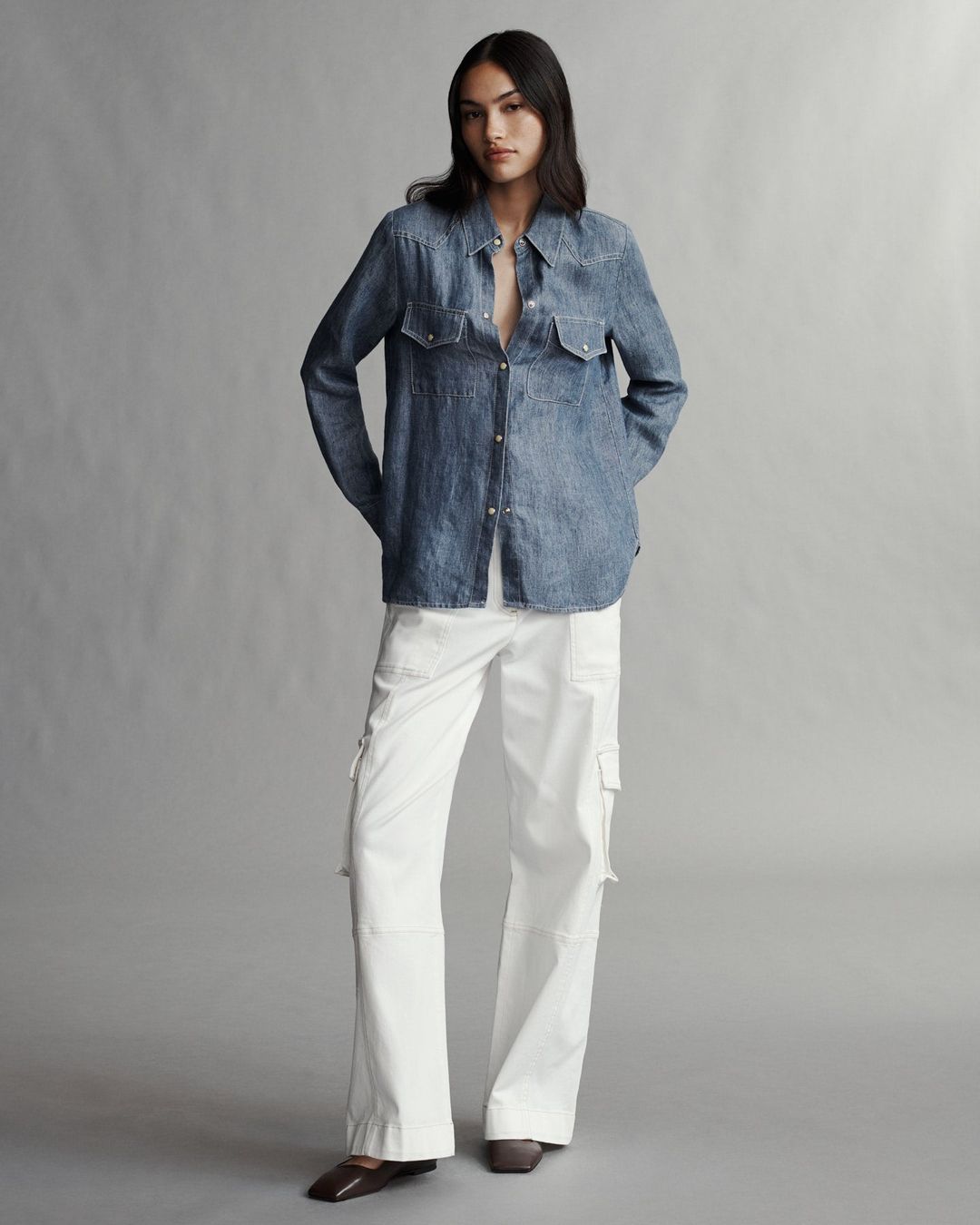 Rancher's Daughter shirt in hemp denim #3