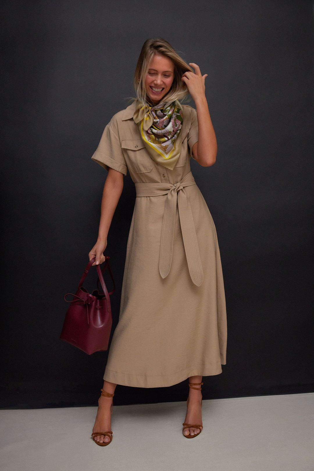 Tan Lucienne Maxi Dress #2