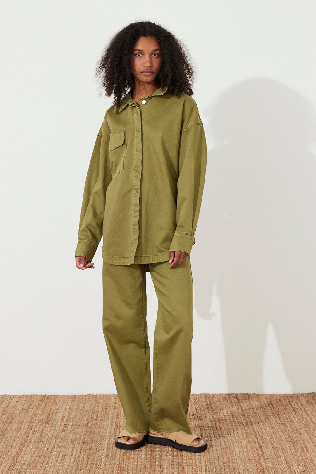 Recycled Cotton Jacket - Khaki #10