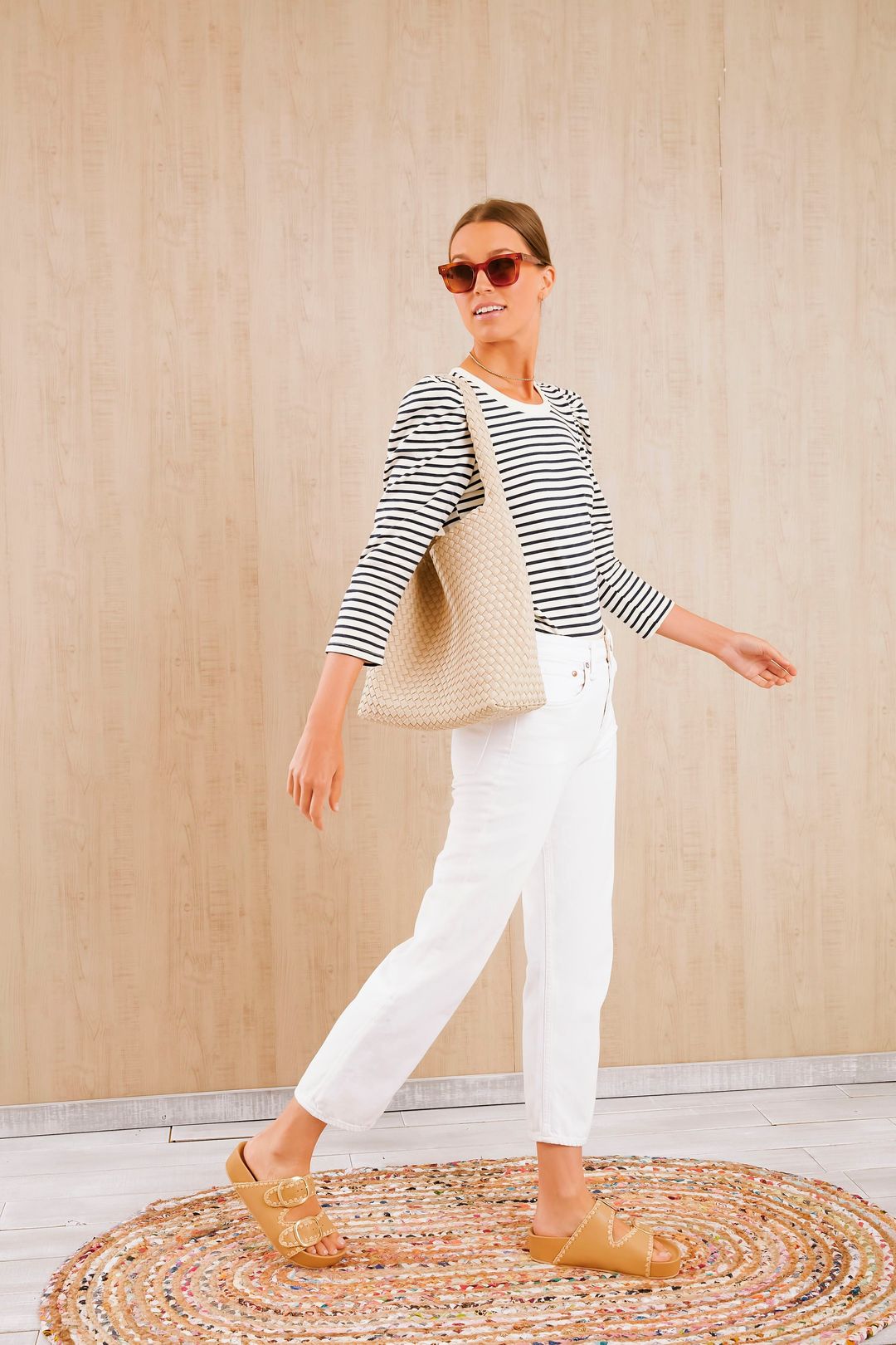 Navy Striped Vesty Long Sleeve Crewneck #6