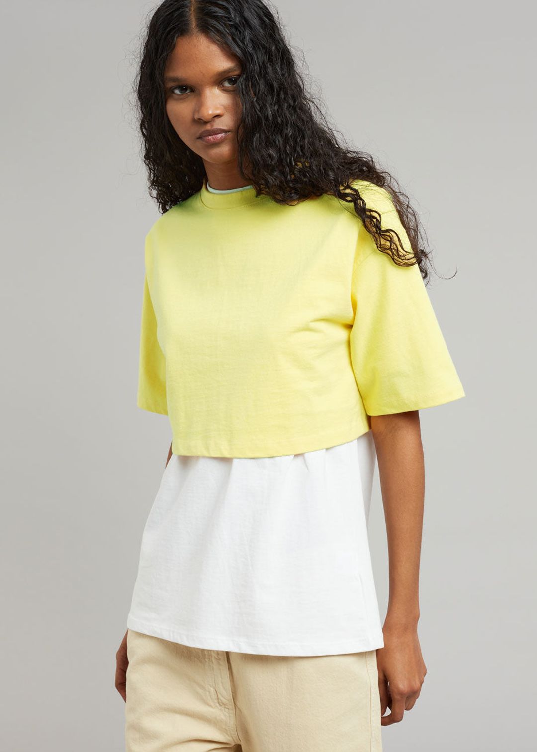 Karina Cropped T-Shirt - Yellow #4