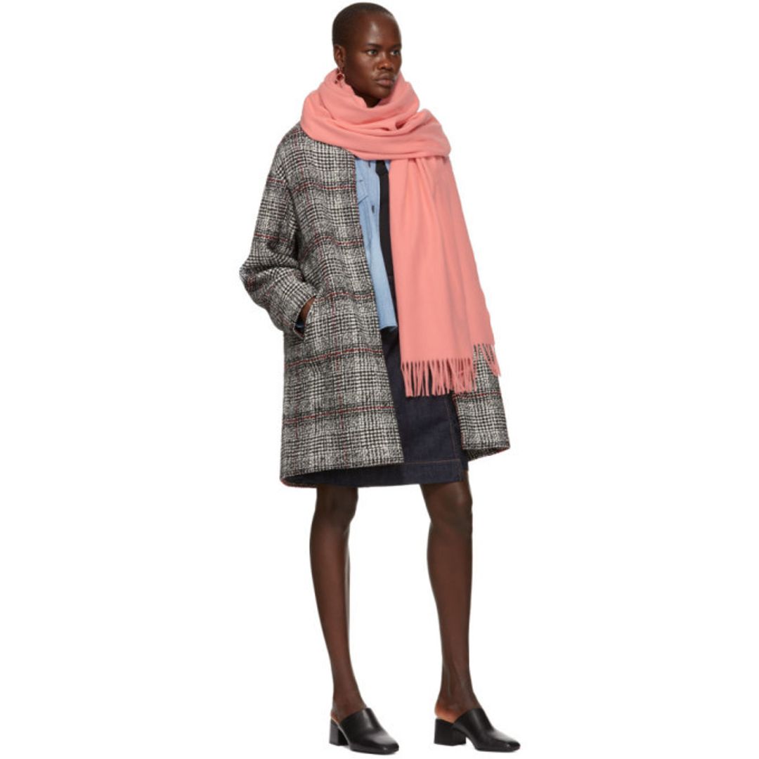 Eabrie Wool Coat in Black and White #6