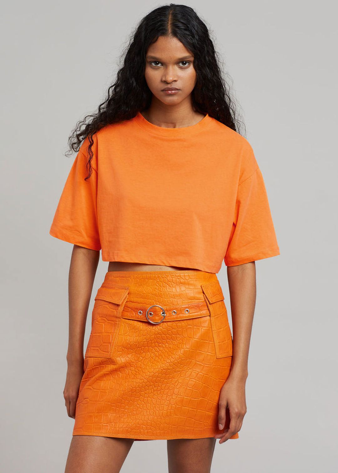 Karina Cropped T-Shirt - Orange #3
