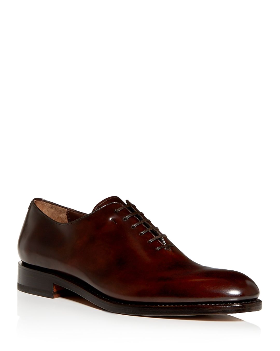 Angiolo Leather Plain-Toe Oxfords