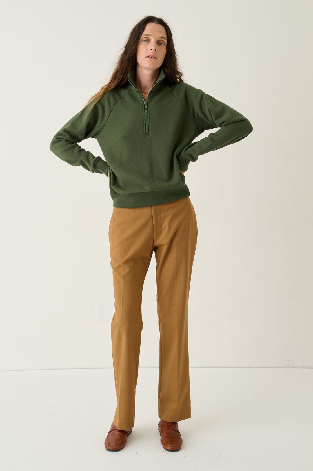 The Quarter Zip in Pine #5