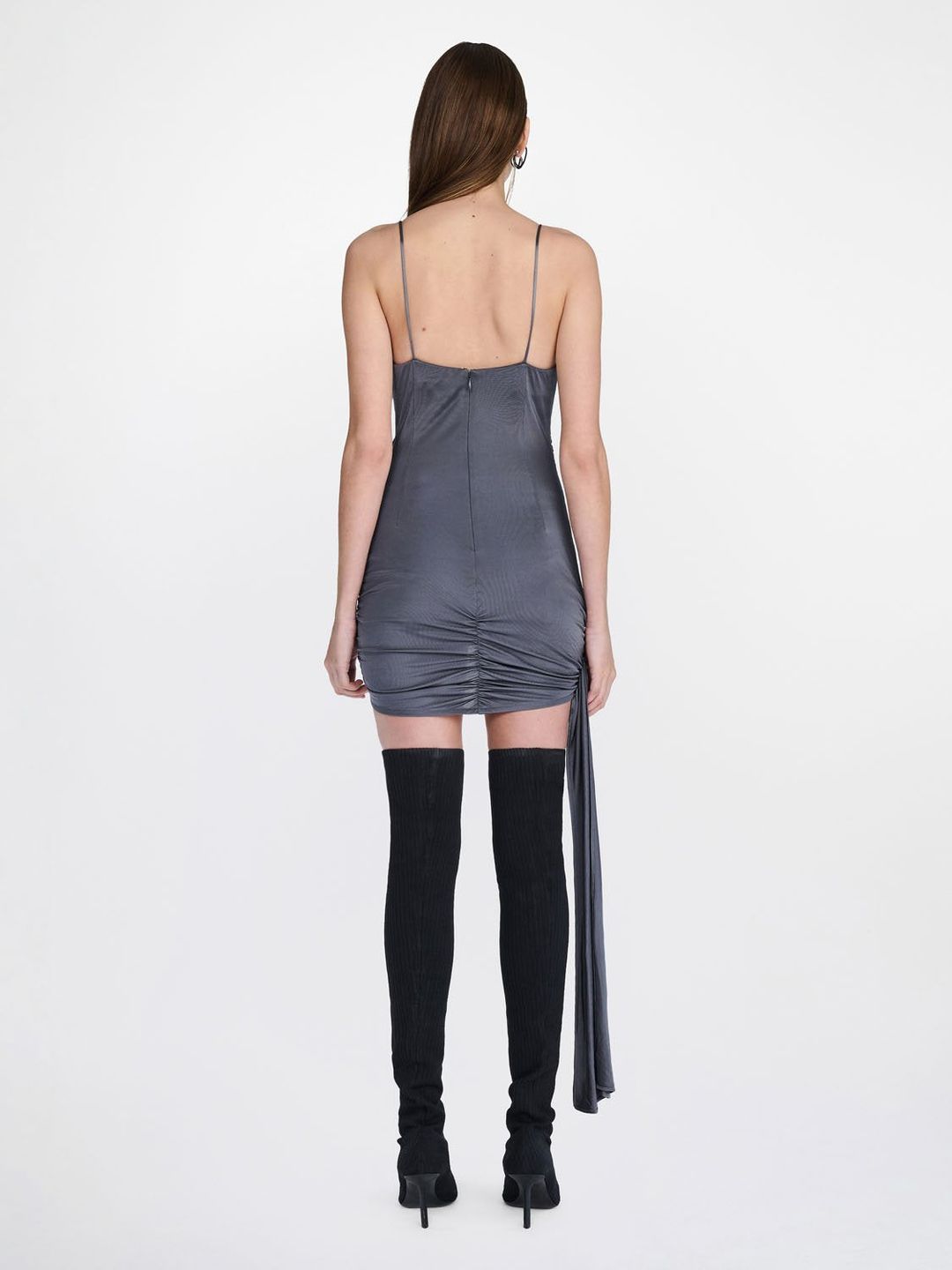 GATHERED BOLT MINI DRESS