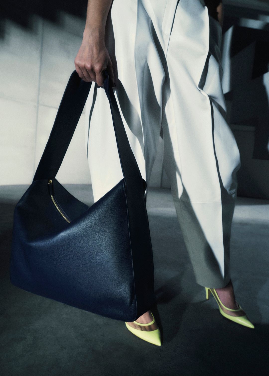 The River Mesh Pump in Pale Yellow Leather #7