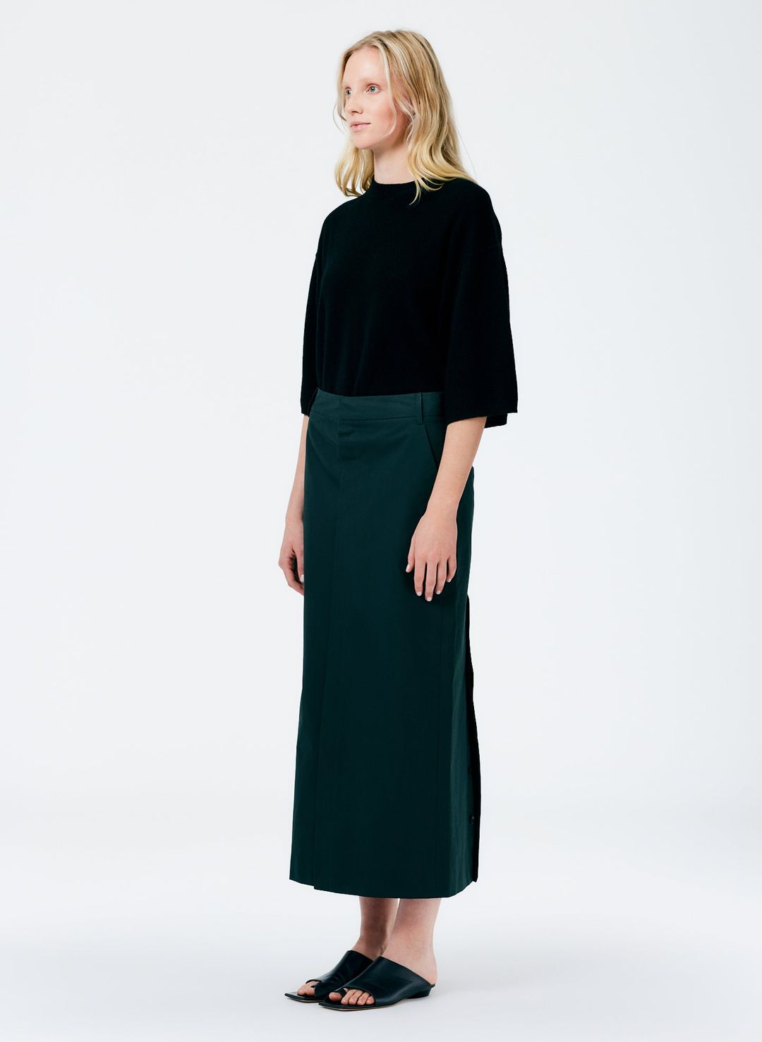 Arun Suiting Back Wrap Maxi Skirt #4