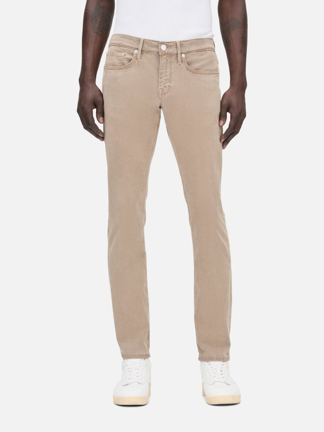L'Homme Slim Brushed Twill -- Stone Beige #4