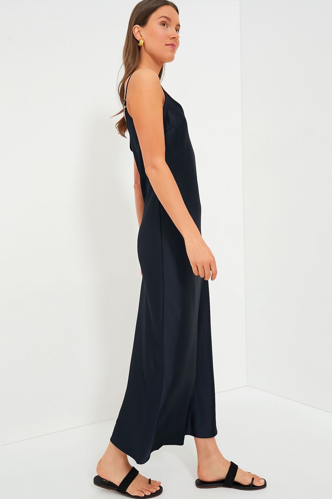Navy Haley Slip Midi Dress #3