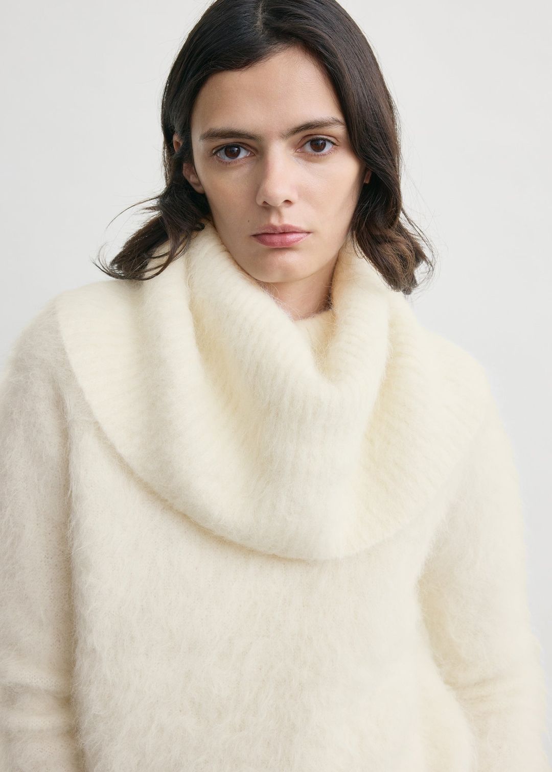 Funnel alpaca-blend knit milk #4
