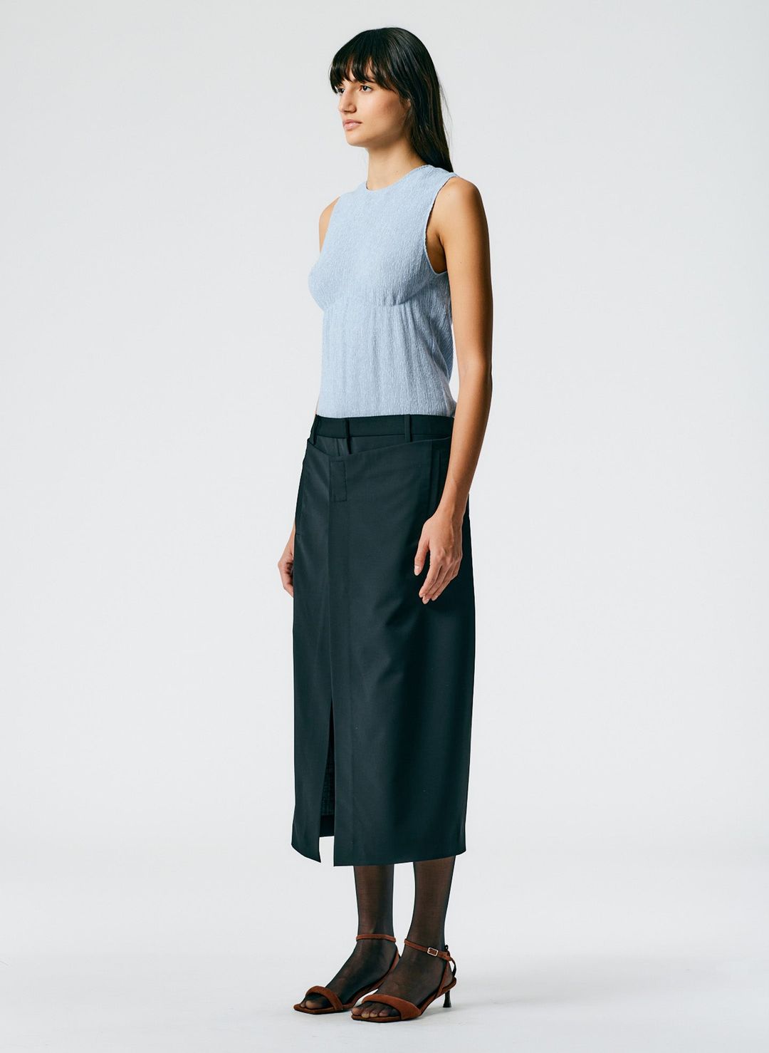 Tropical Wool Wrap Trouser Skirt #4