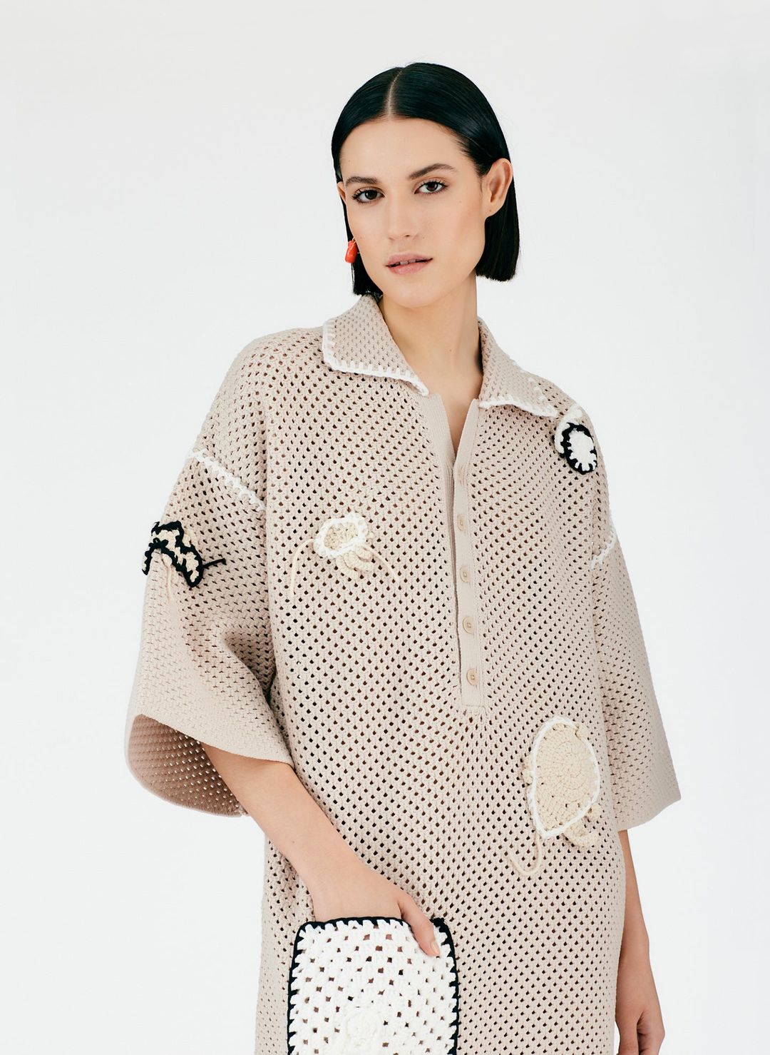 Tech Crochet Polo Shirtdress #12
