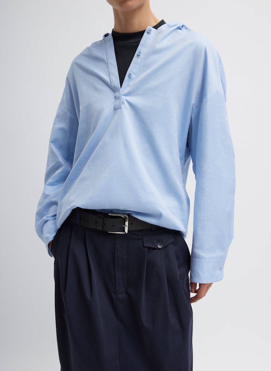 Oxford Shirting Hooded Shirt