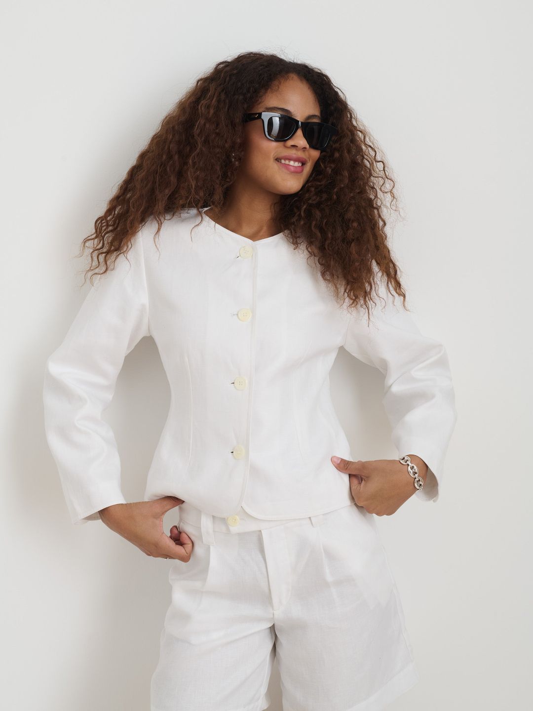 Luna Jacket In Linen #6
