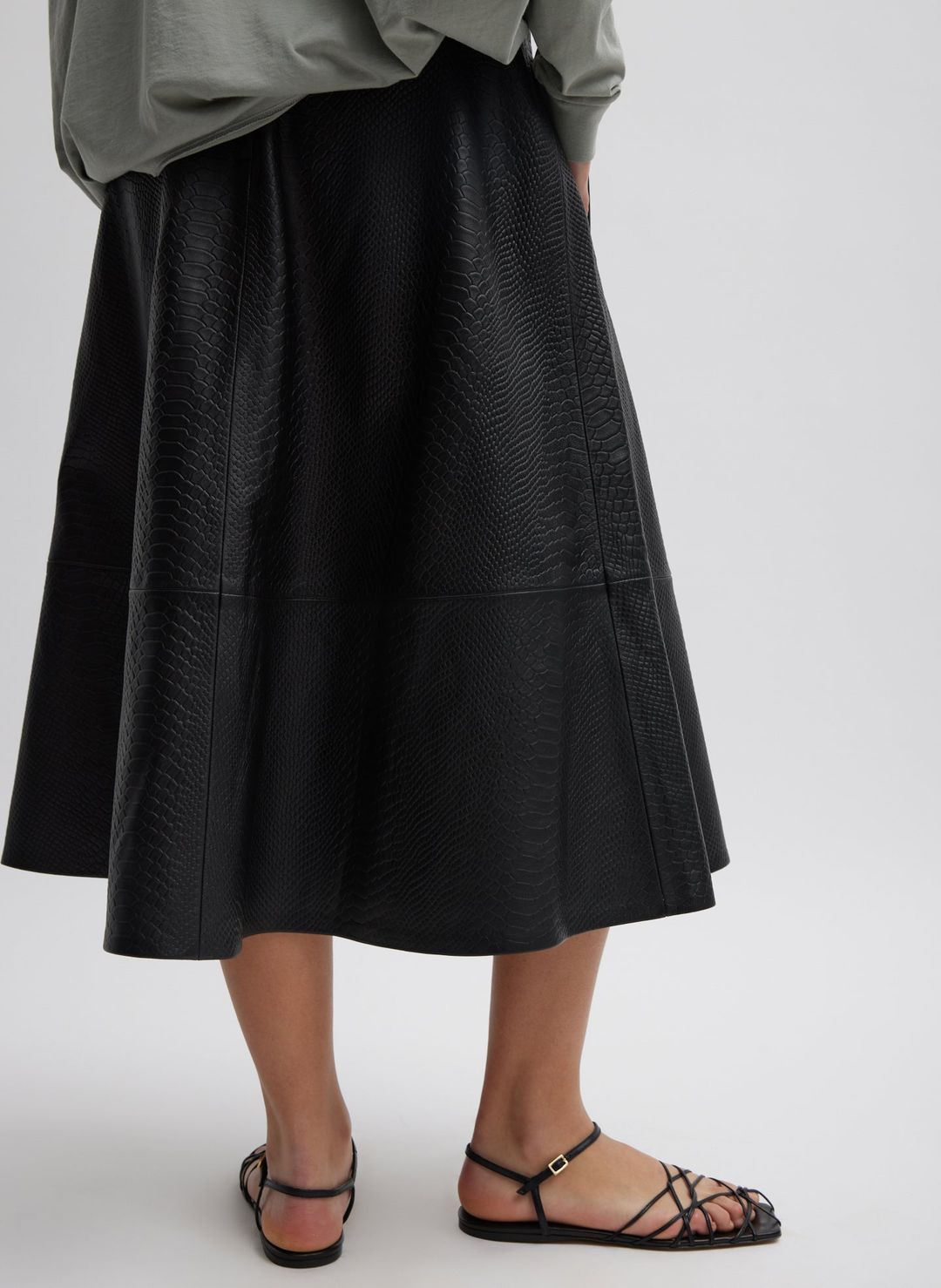Embossed Python Circle Skirt #3