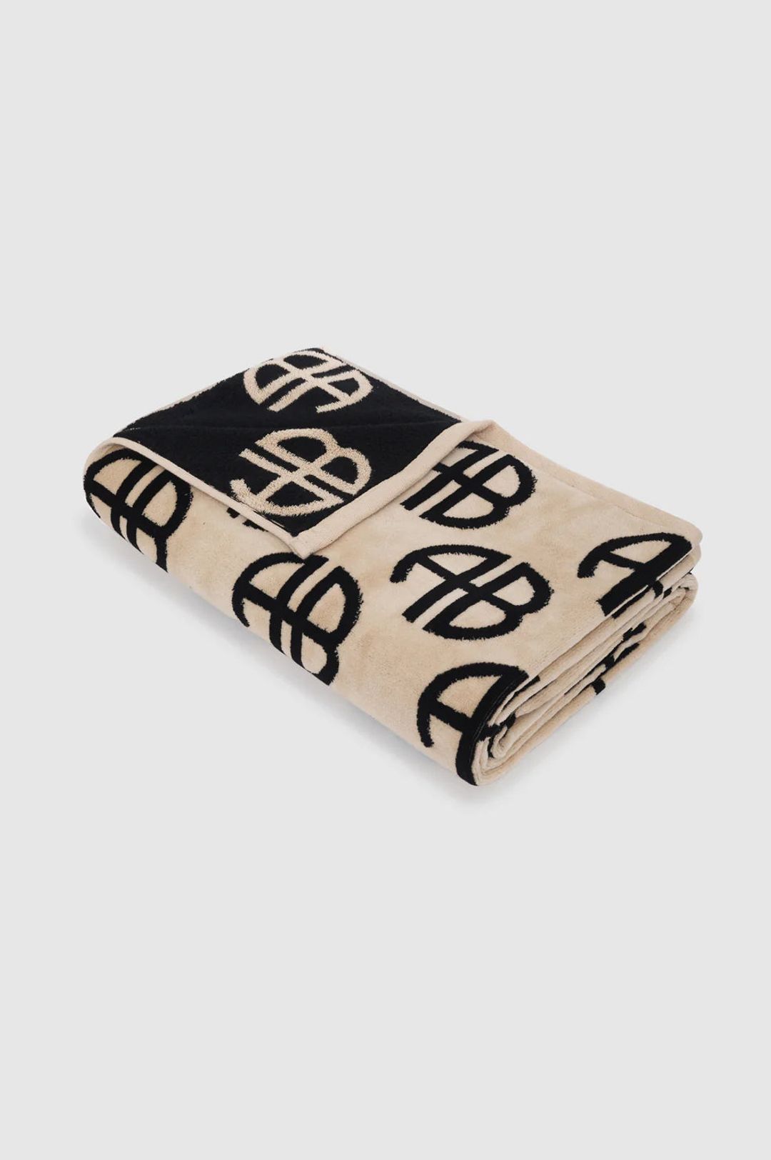 Bahia Towel - Beige Monogram Print #4