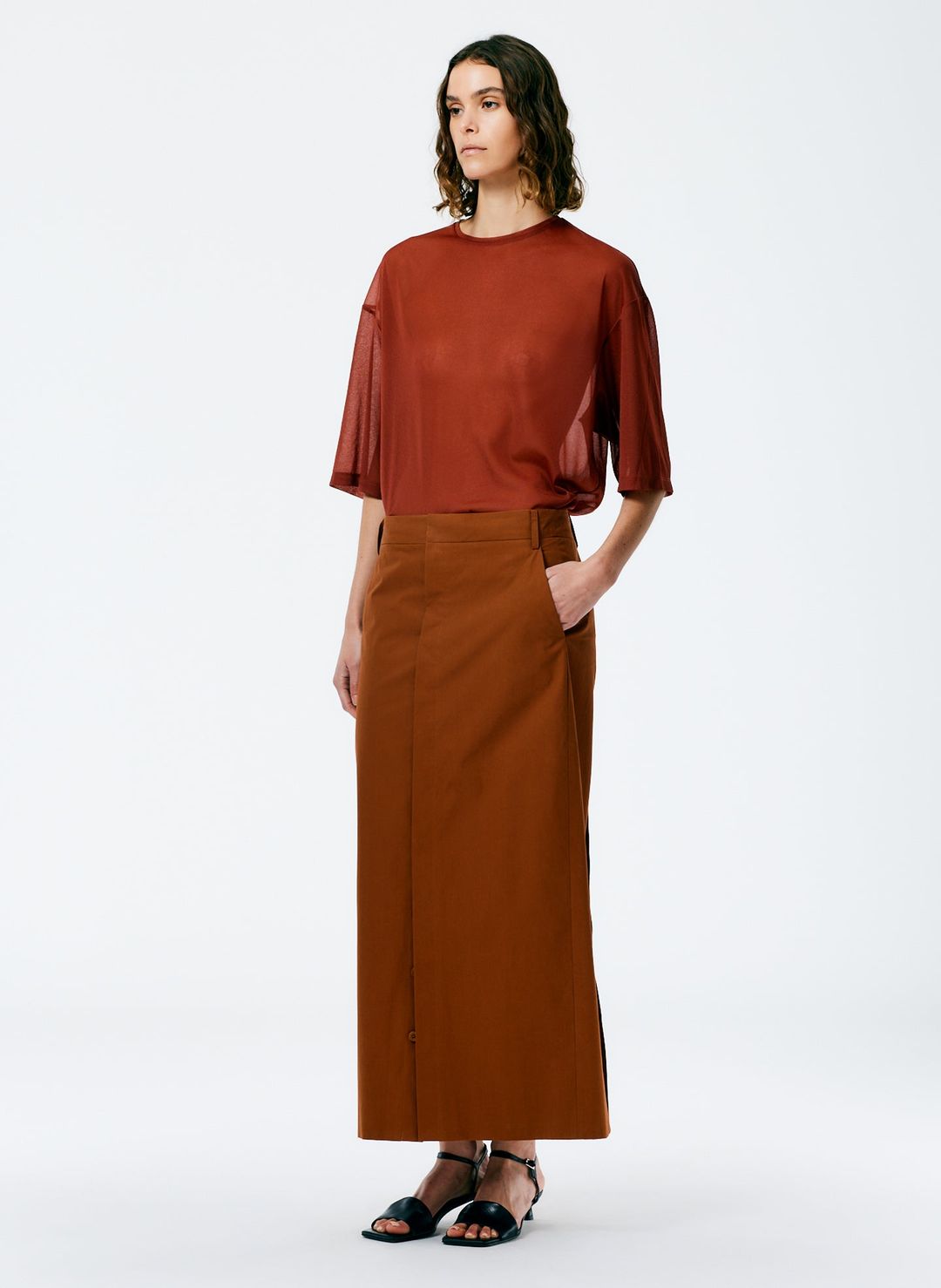 Arun Suiting Back Wrap Maxi Skirt #2