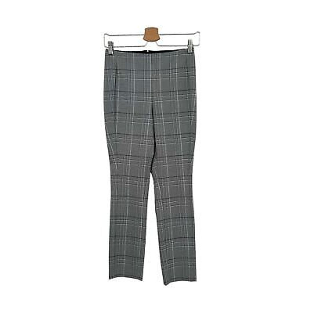 Simone Slim Fit Grey Plaid #7