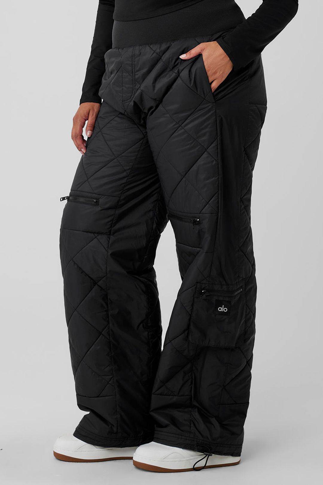 High-Waist Snowrider Puffer Pant - Black #7