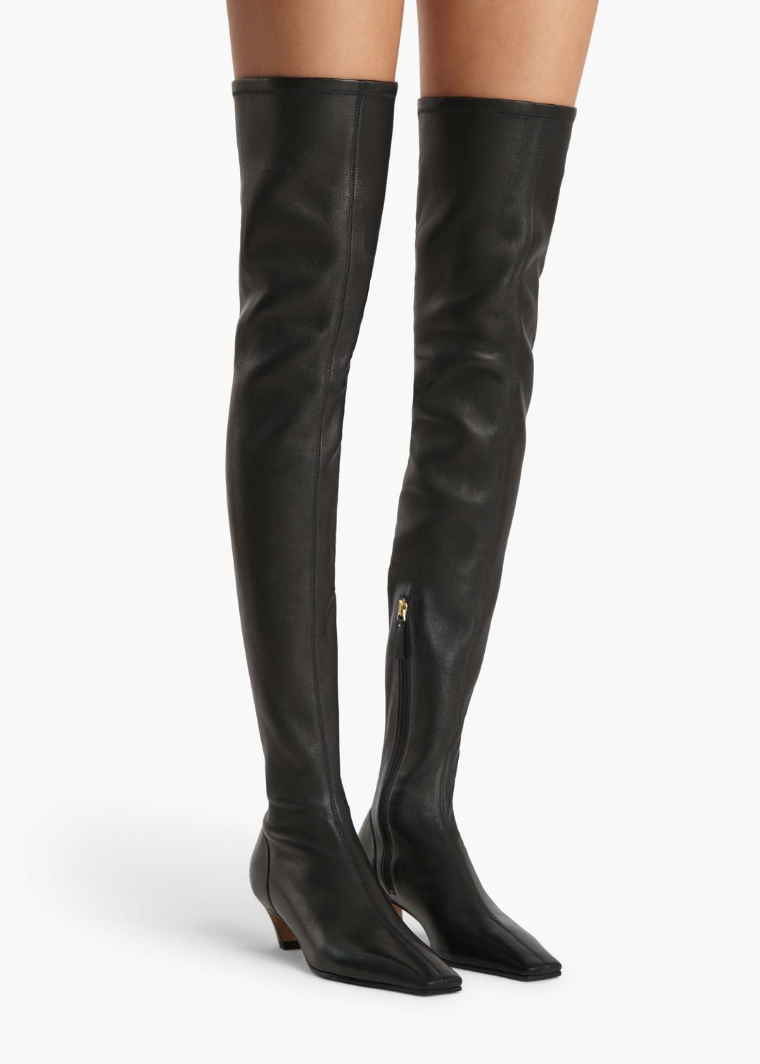 Arizona Over-the-Knee Stretch Boot in Black Nappa Leather #5