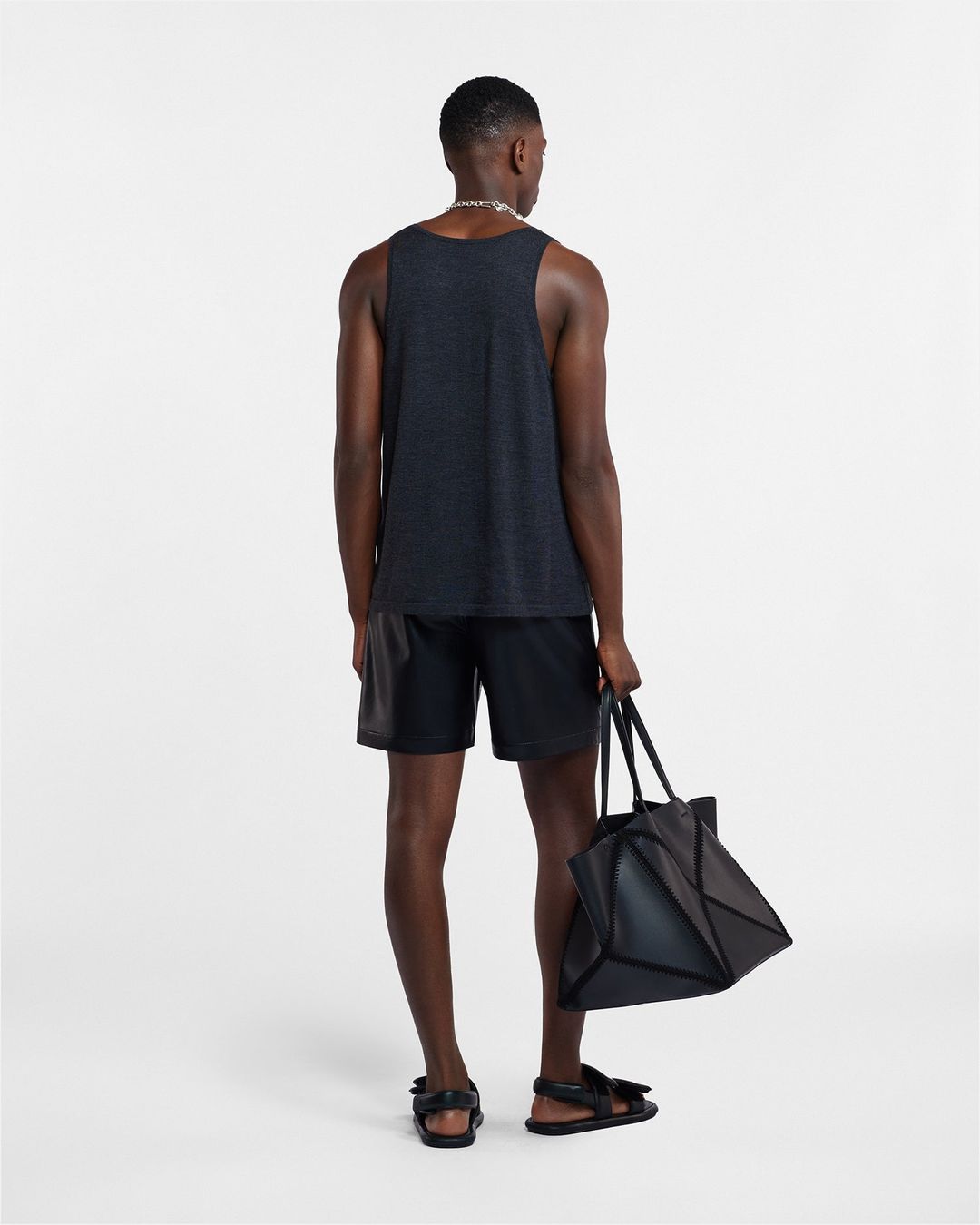 Asher - Merino Wool Tank Top - Charcoal #3