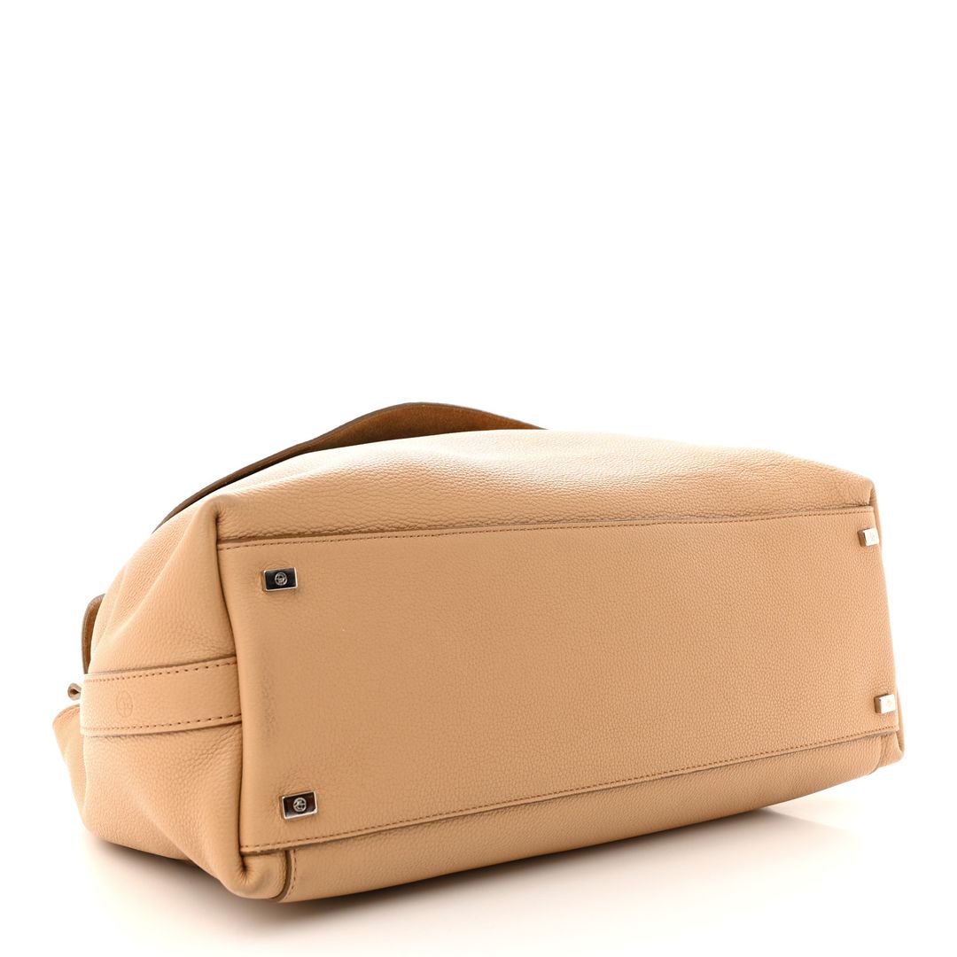 Top Handle 14 Leather Flap-top Shoulder Bag In Tan #3