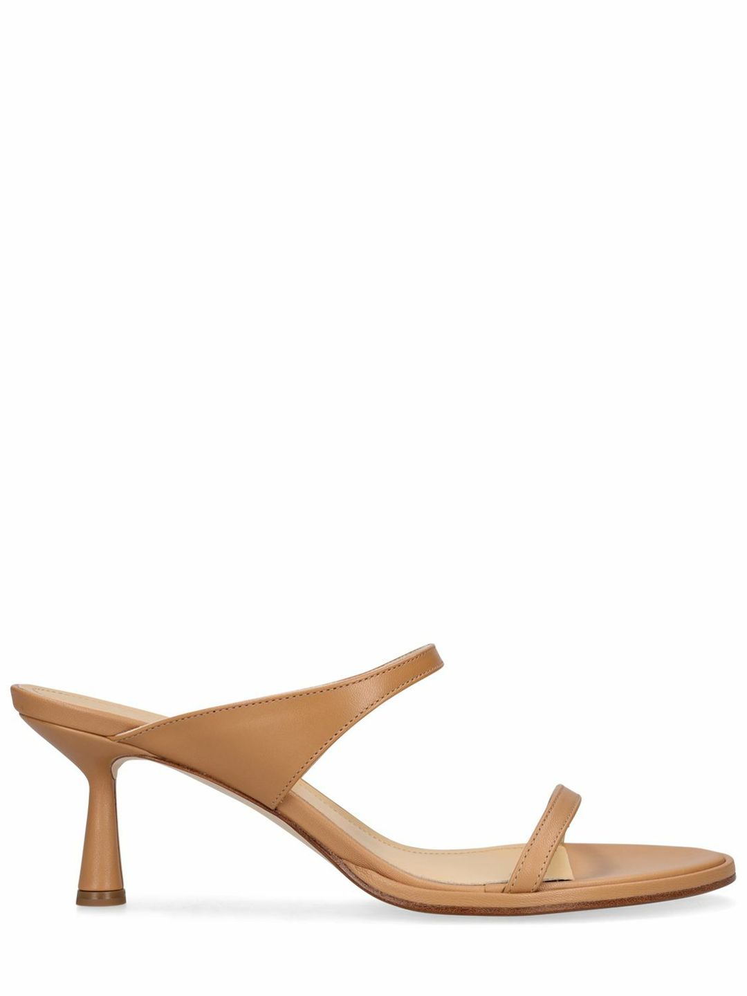 Aeyde 65mm Maru leather sandals beige