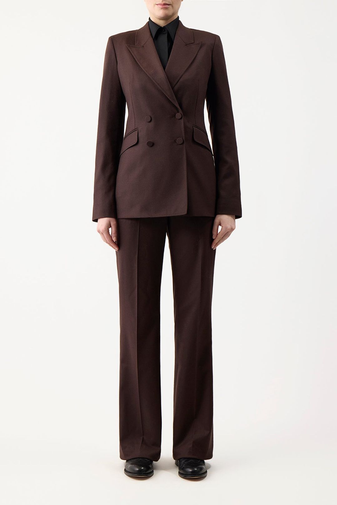 Vesta Pant in Chocolate Superfine Wool