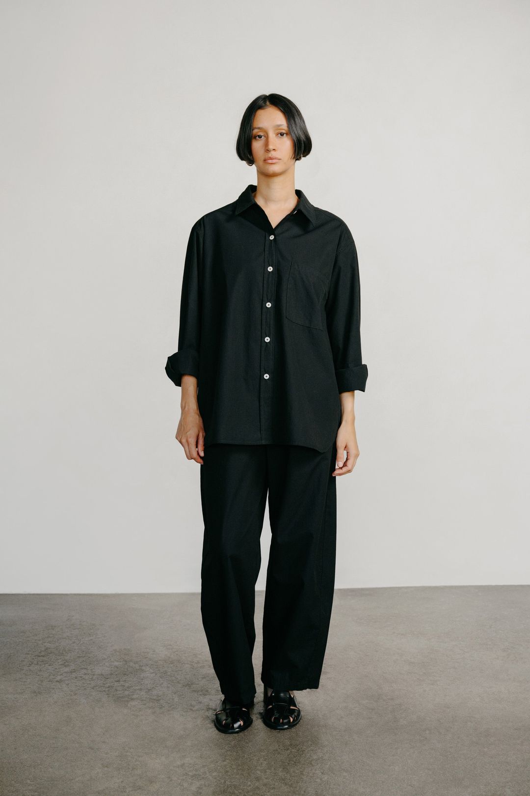 All Day Pant, Organic Cotton Poplin, Black #3