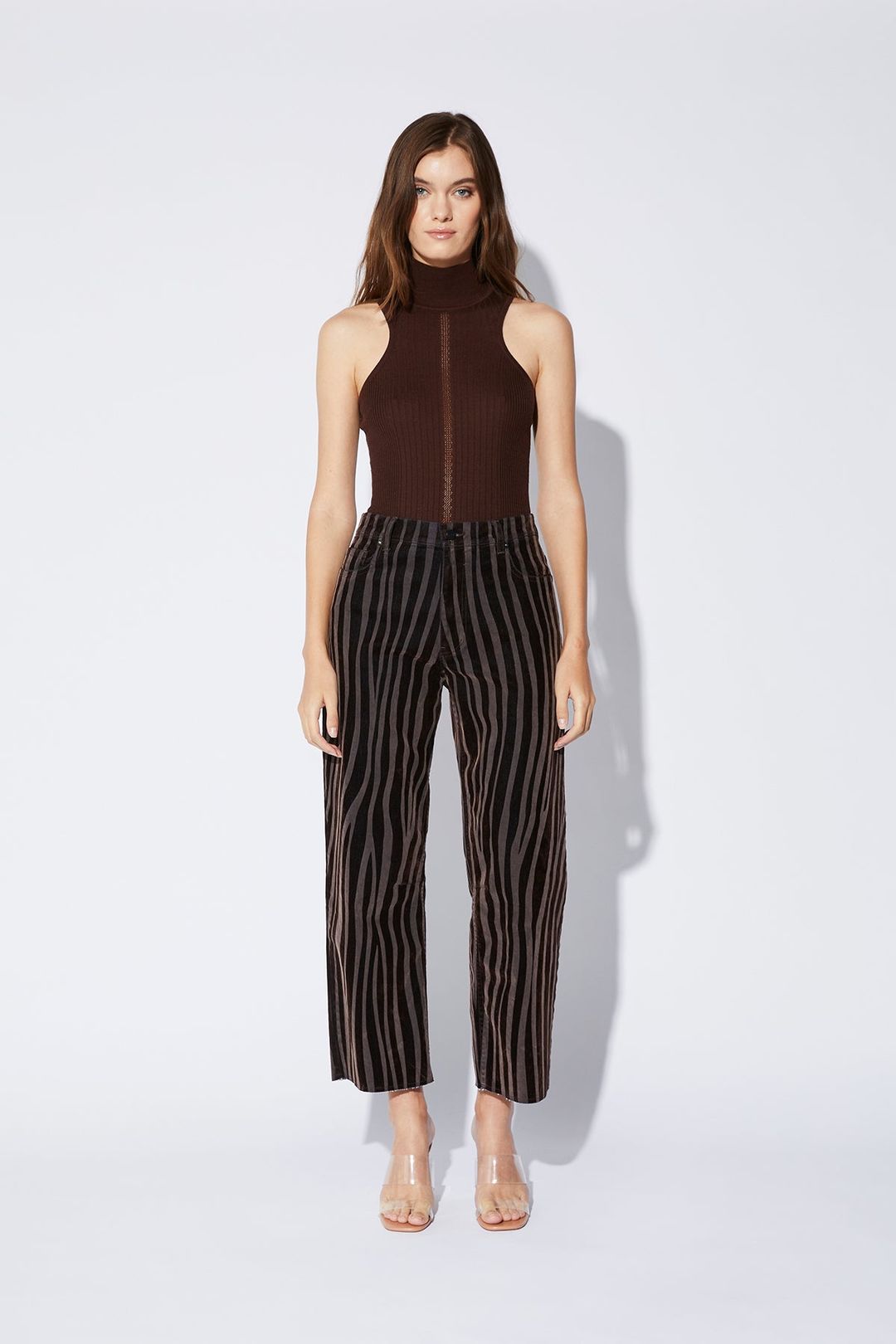 HIGH NECK BODY SUIT | CHOCOLATE BROWN