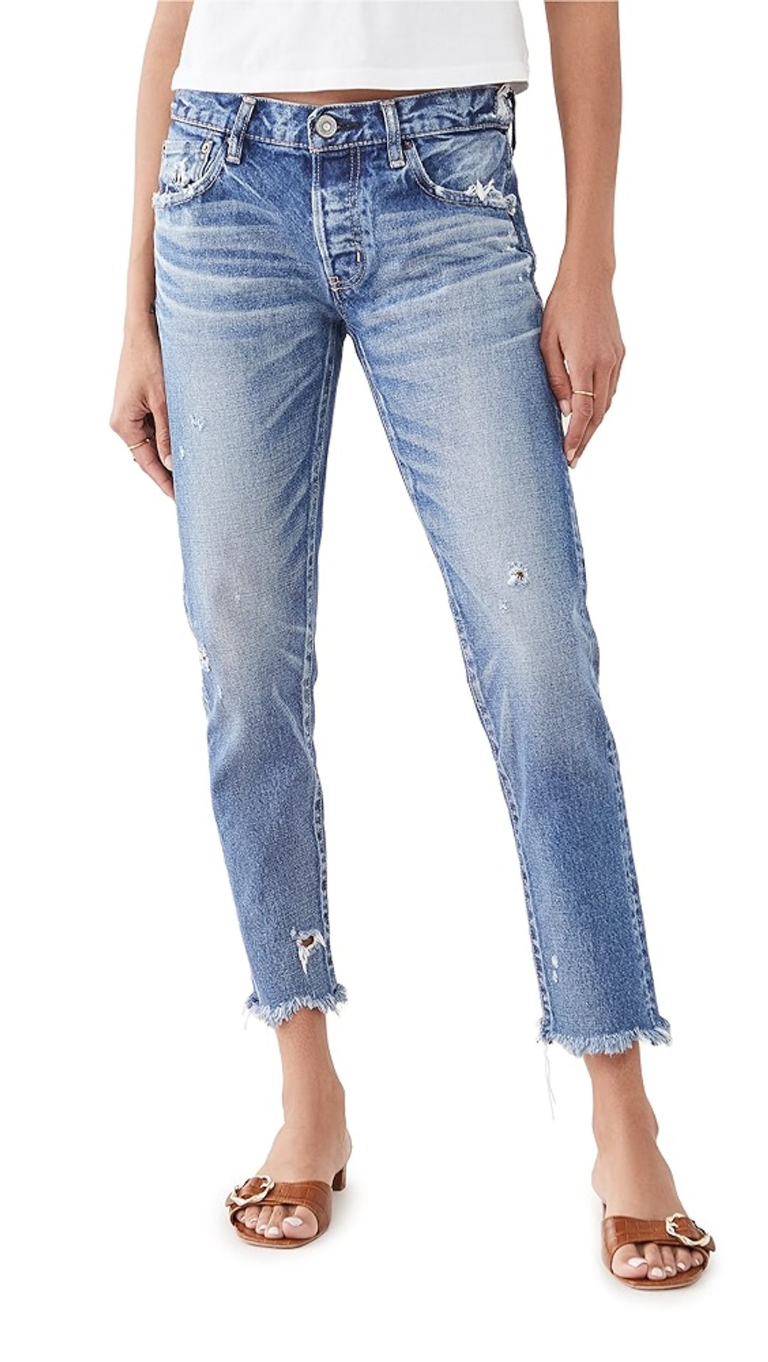 Keller Distressed Tapered Jeans #6