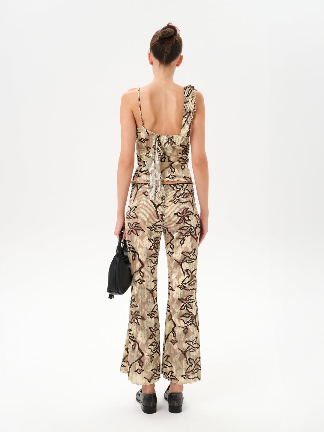 ARLA - Velvet devoré printed top with shoulder detail #6