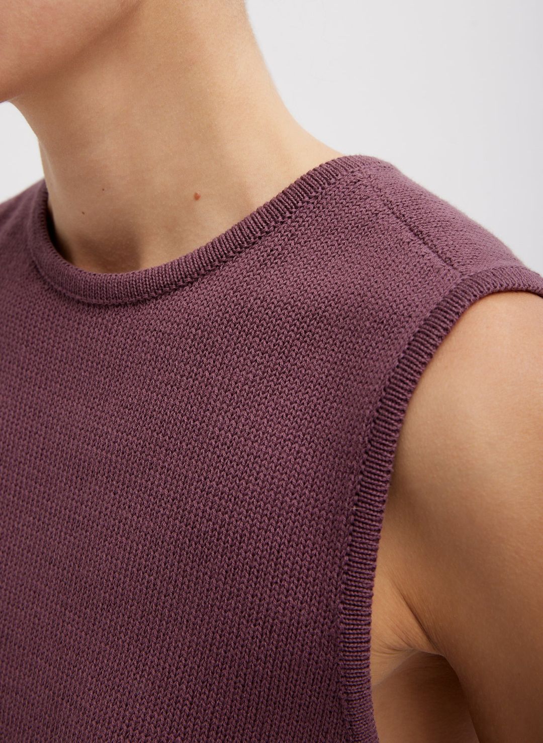 Cotton Criss Cross Sleeveless Sweater #3