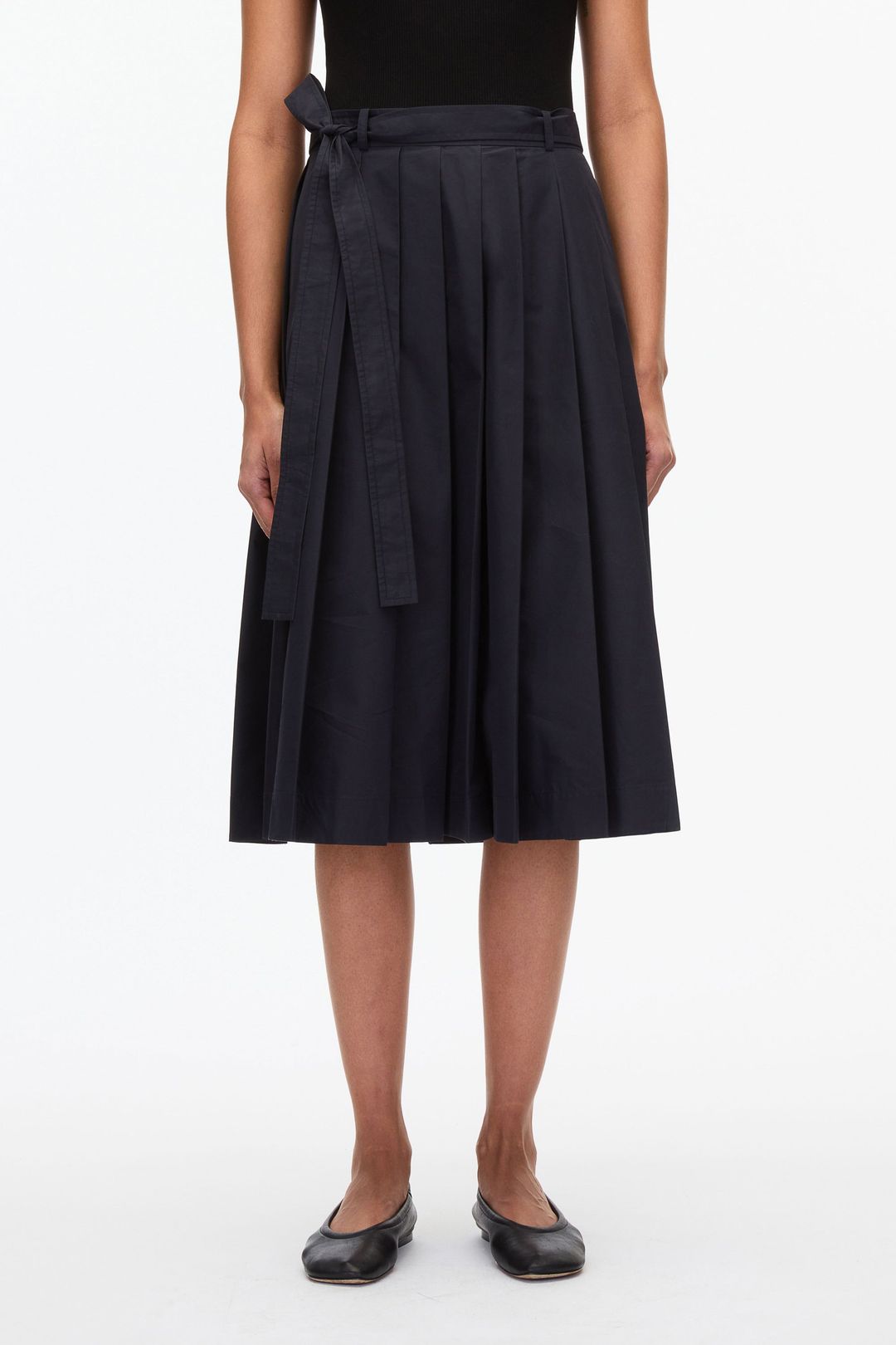 Knife Pleat Belted Skirt #8