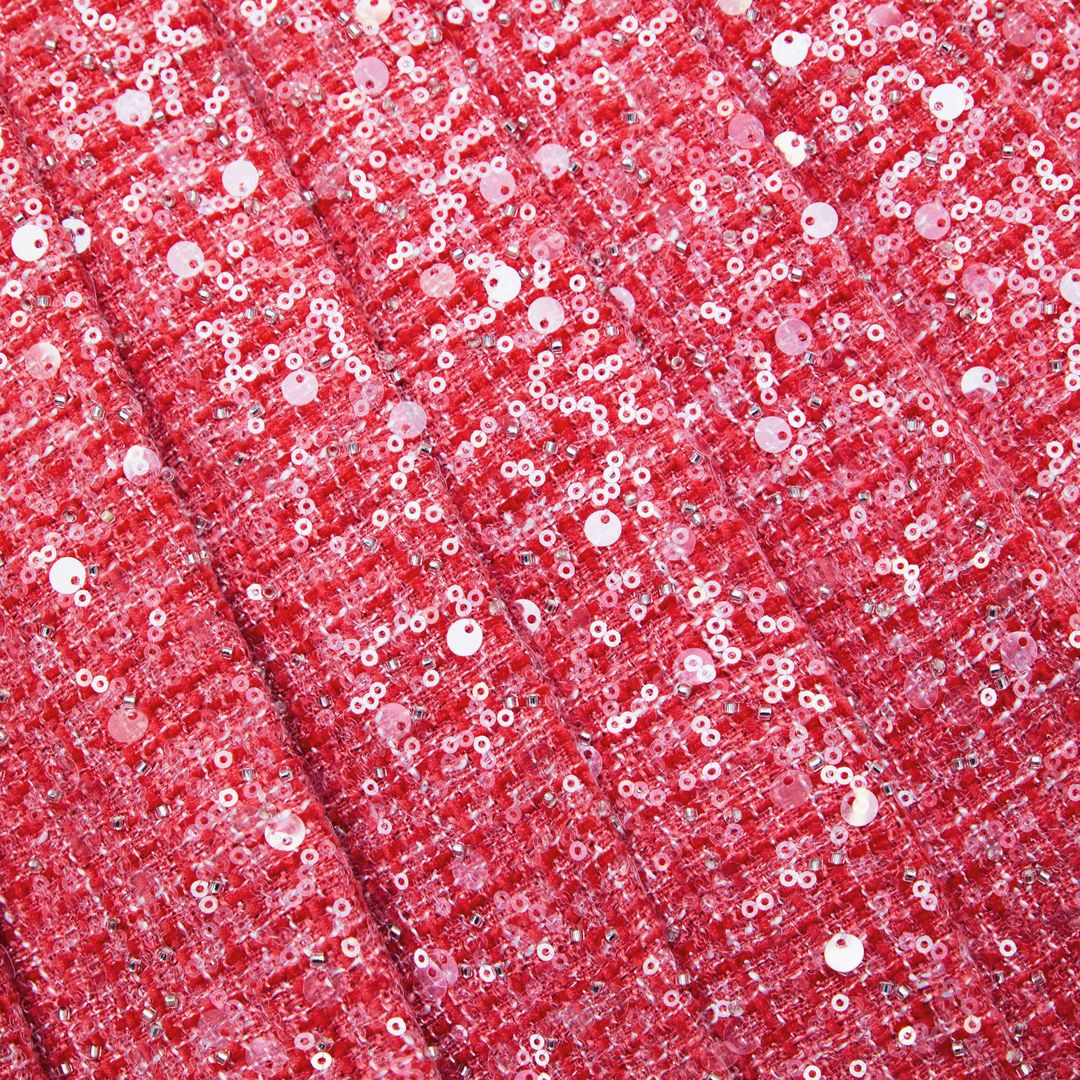 Red Boucle Mini Skirt #5
