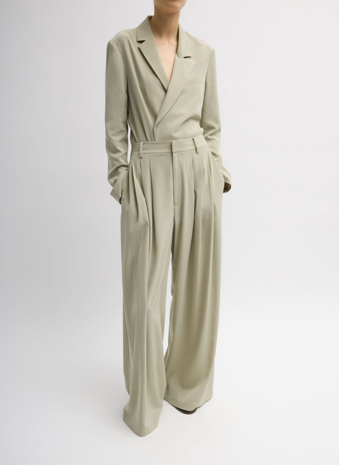 Relaxed Suiting Asymmetrical Wrap Blazer #5